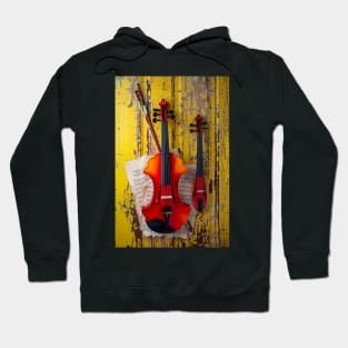 Baroque And Pocket Violin Hanging On Wall Hoodie